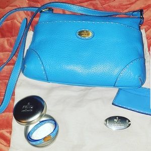 🎉🎉SOLD🎉🎉Fendi Blue Selleria Bag Bracelet Set